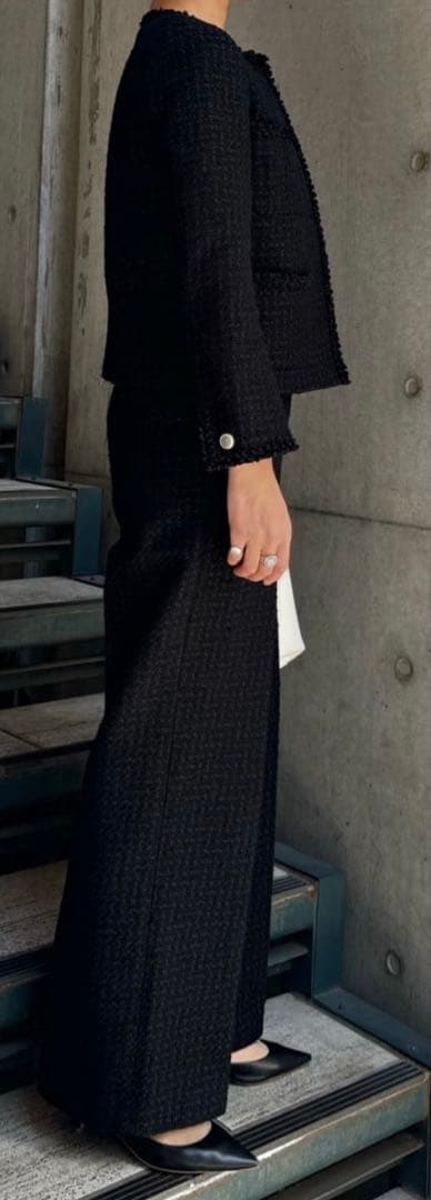 【美品.タグ付き 】ESTNATION ファンシーツイード　オールインワン38