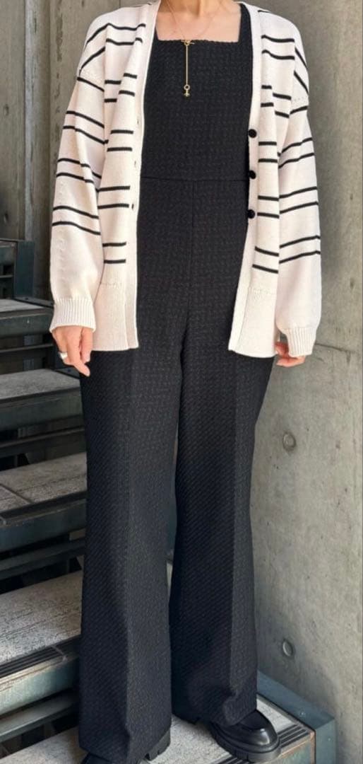 【美品.タグ付き 】ESTNATION ファンシーツイード　オールインワン38