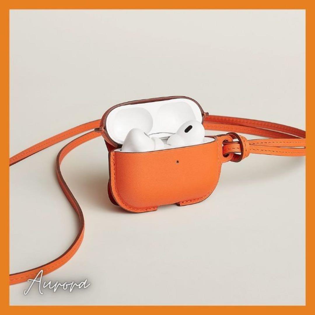 エルメス AirPods Pro イヤホン ケース ヴォースイフト オレンジ