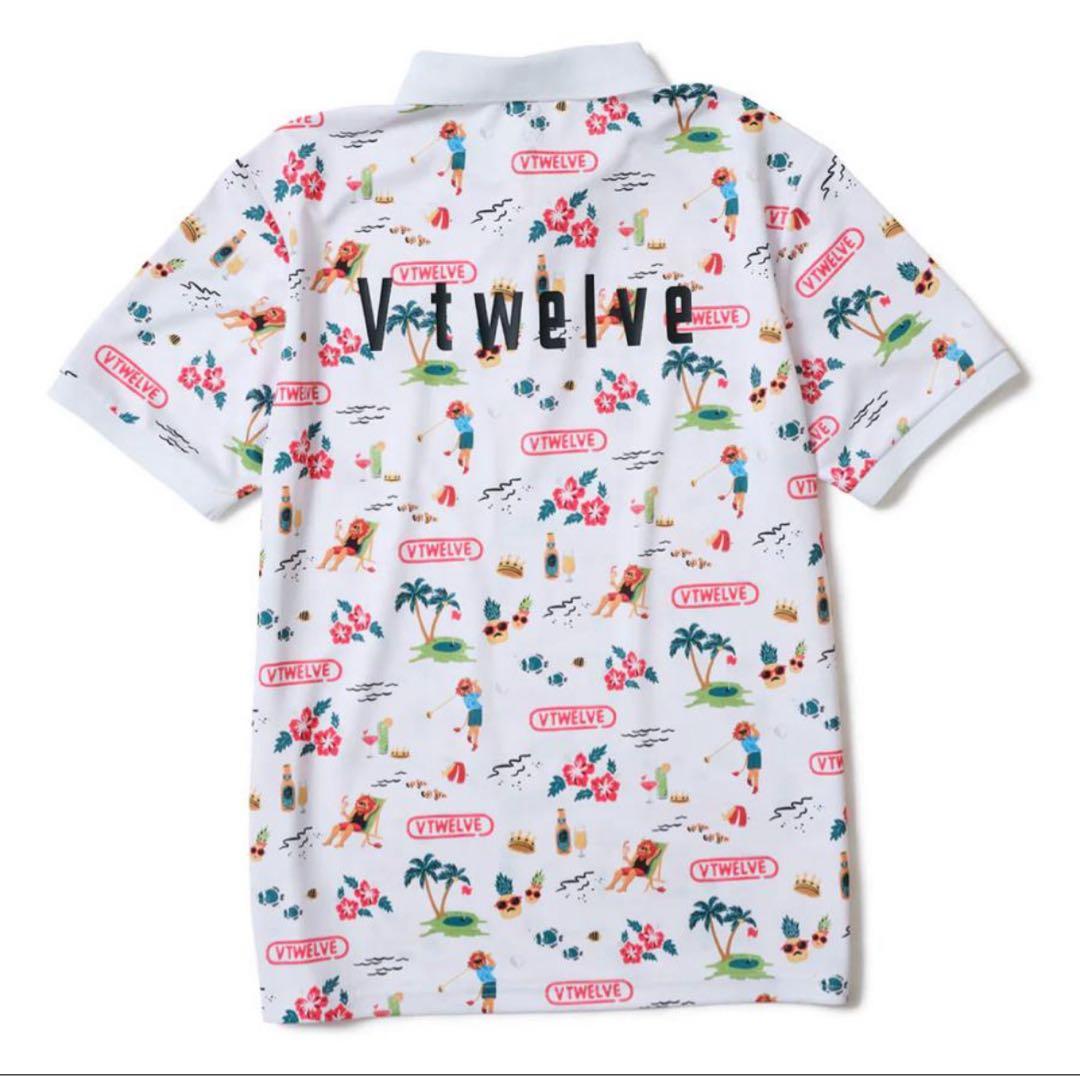 V12 ホワイト ポロシャツ 新品