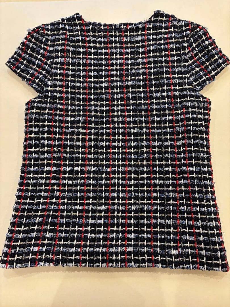 美品　SEVEN TEN ツイード 半袖トップス