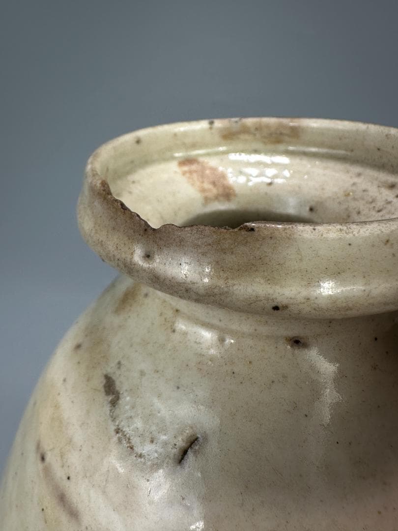 朝鮮古美術　18世紀頃　李朝時代　李朝　白磁　徳利　白磁壺　酒壺　韓国美術古陶磁