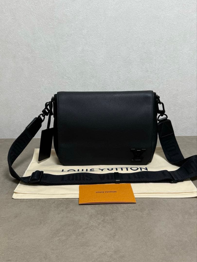 極美✨ルイヴィトン M57080 テイクオフメッセンジャー アエログラムブラック