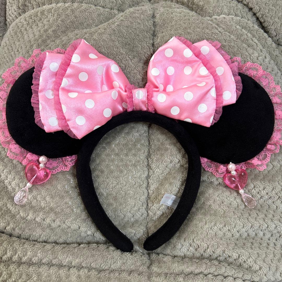 東京ディズニーリゾート カチューシャ 黒とピンク