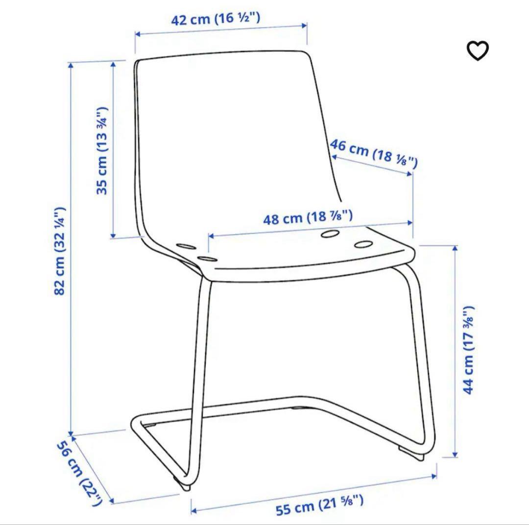 IKEA TOBIAS イケア トービアス チェア 透明 クリア