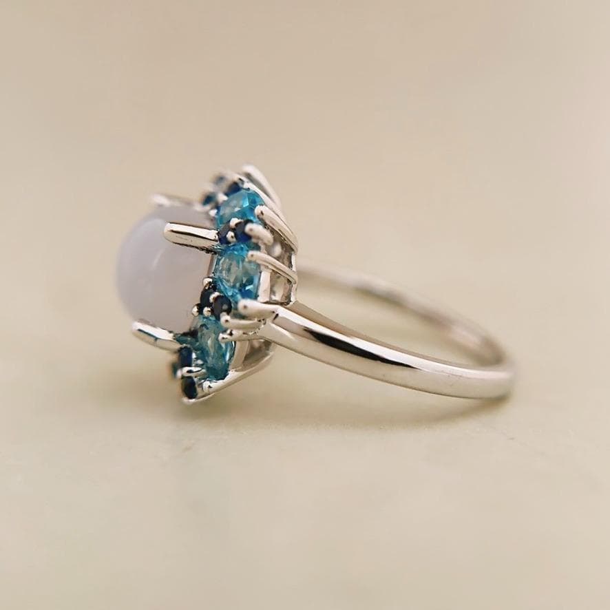 (˶'ᵕ'˶)⸝♡  SV925 天然 サファイア トパーズ カルセドニー