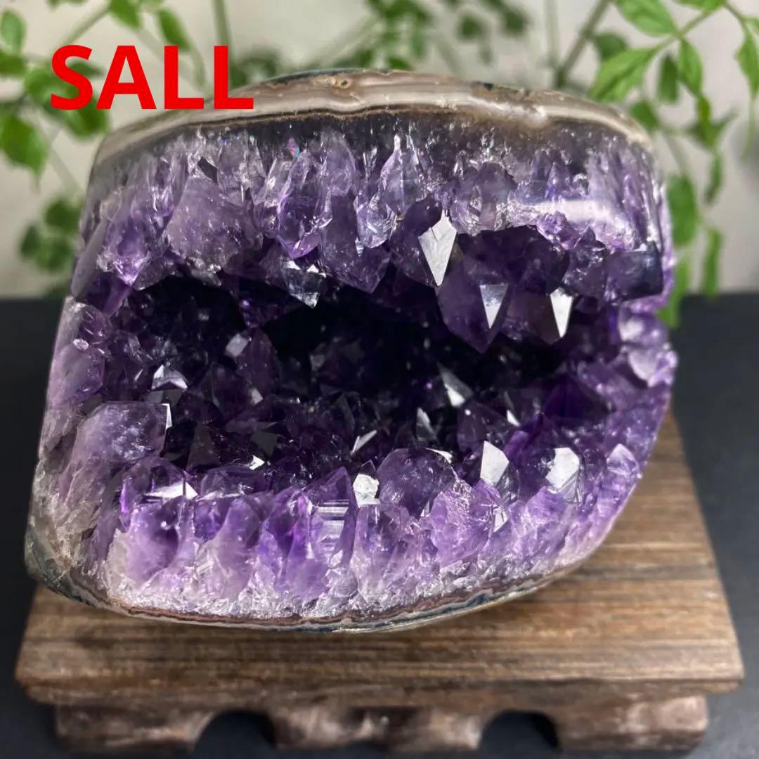 絶品☆濃紫の煌めき キラキラ☆アメジストクラスター　パワーストーンA650
