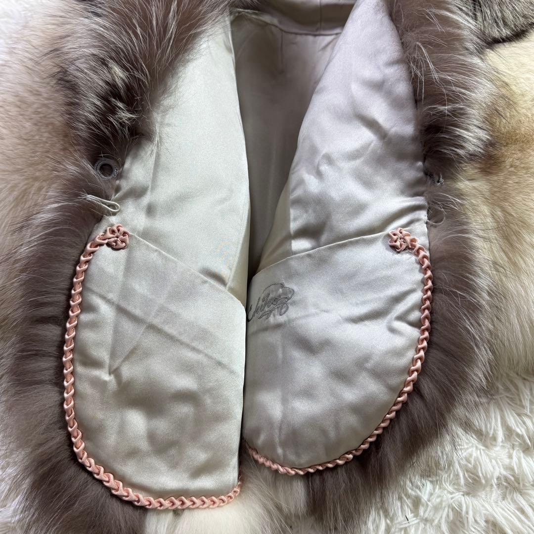 美品　SAGA FOX  シルバーフォックス　ショール　金タグ　成人式