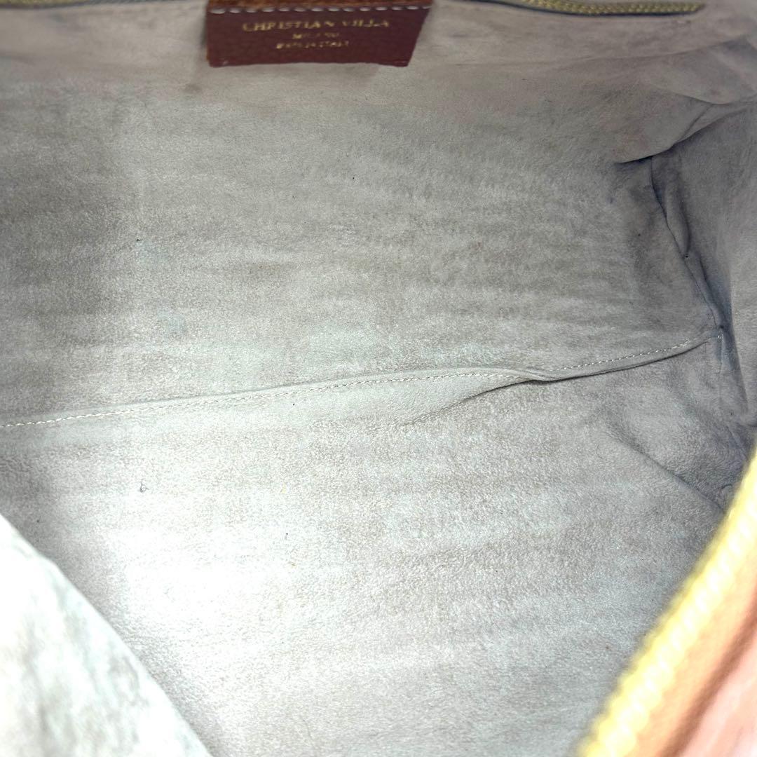 【極美品】CHRISTIAN VILLA ボストンバッグ ブラウン 2way