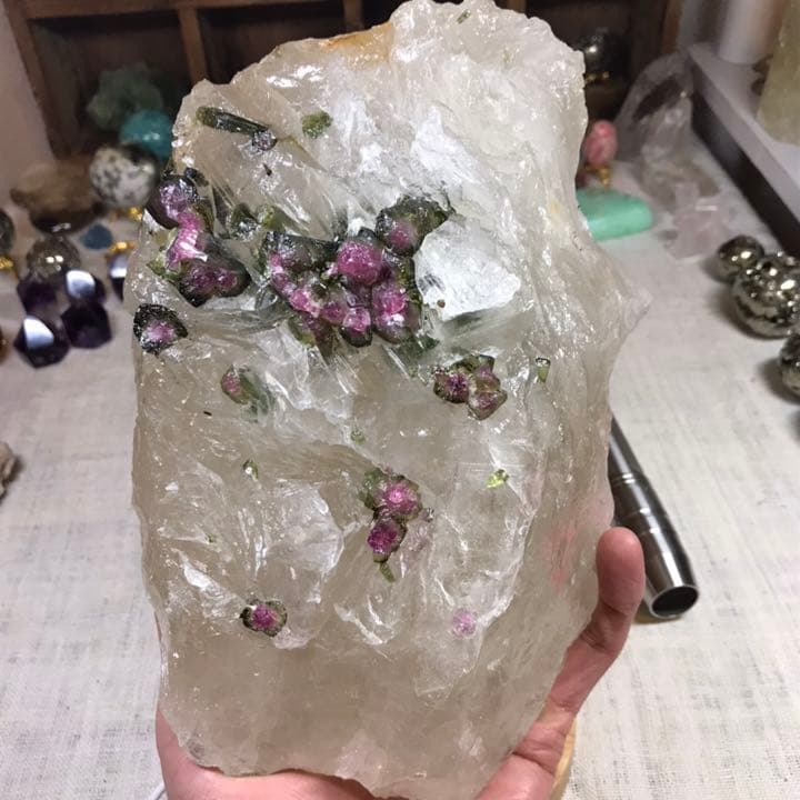 ウォーターメロントルマリン 水晶原石