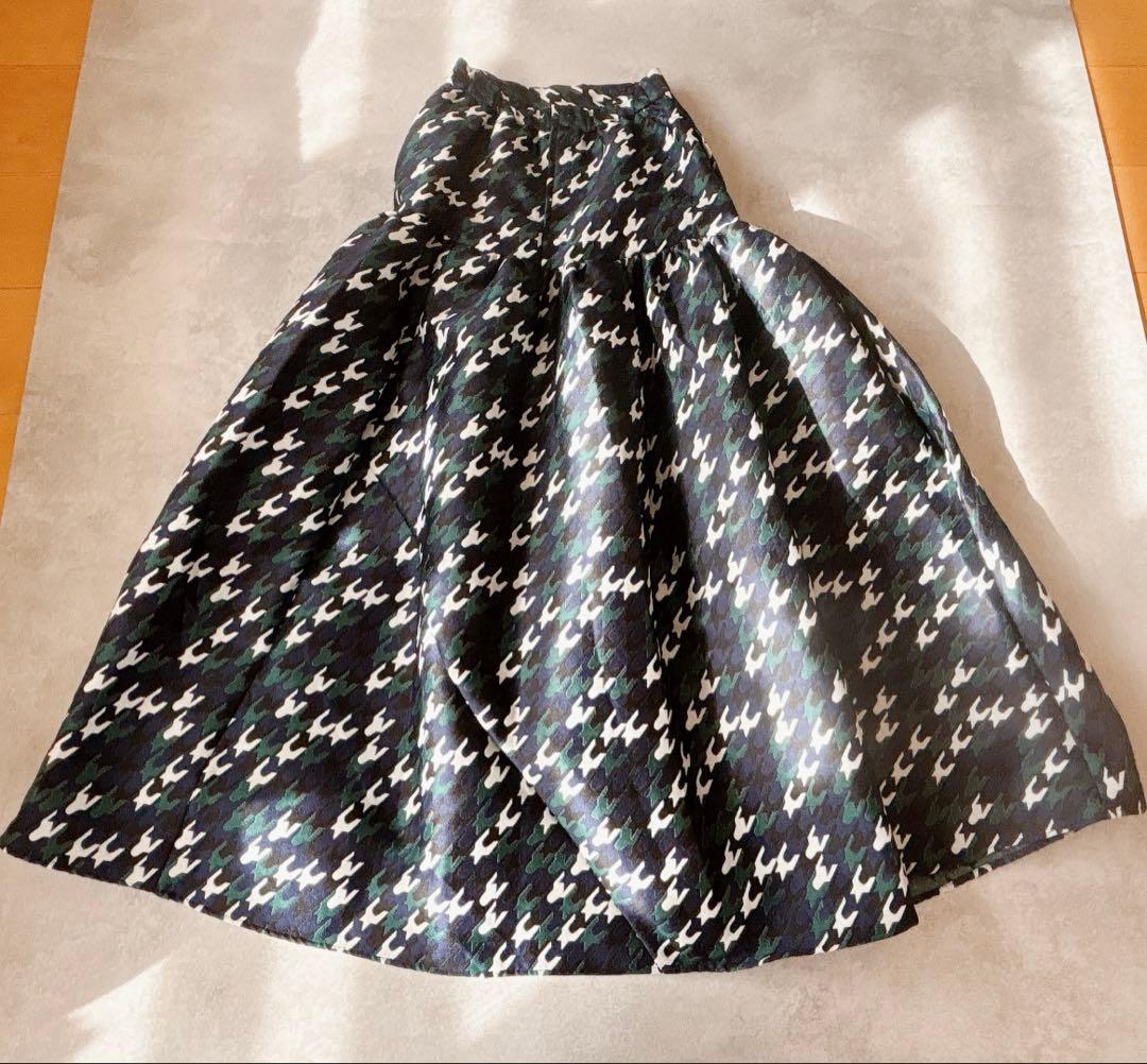 新品UN3D. CHIDORI JACQUARD SK チドリジャカードスカート