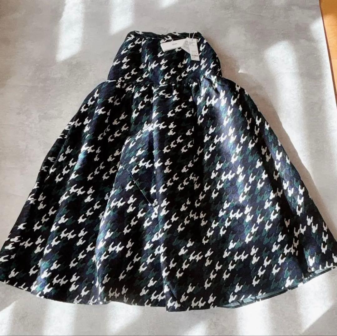 新品UN3D. CHIDORI JACQUARD SK チドリジャカードスカート