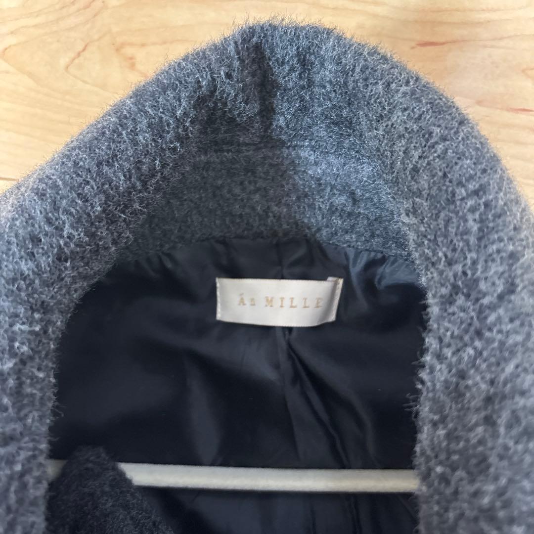 anmille フレアAラインコート　チャコール　グレー