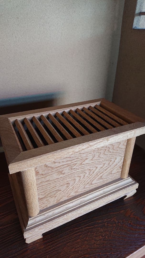 ミニ賽銭箱(楢総無垢)