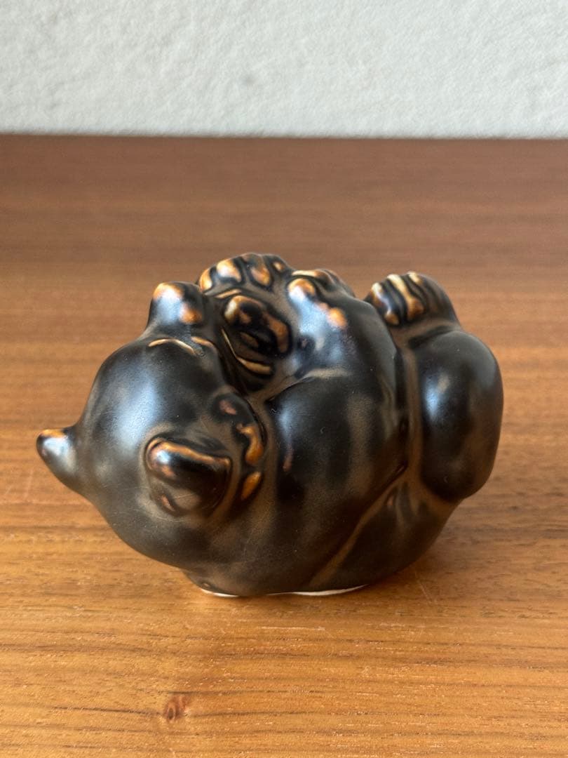 希少 1940年代 ロイヤルコペンハーゲン 足を舐める子クマ クヌード・キーン