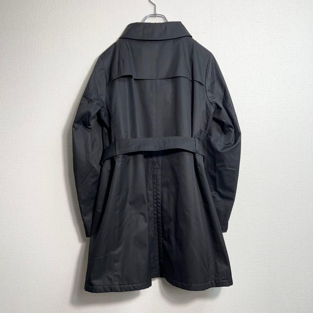 ヘルノ 22ss ダブルブレスト中綿トレンチコート DELON 裏地総柄 黒