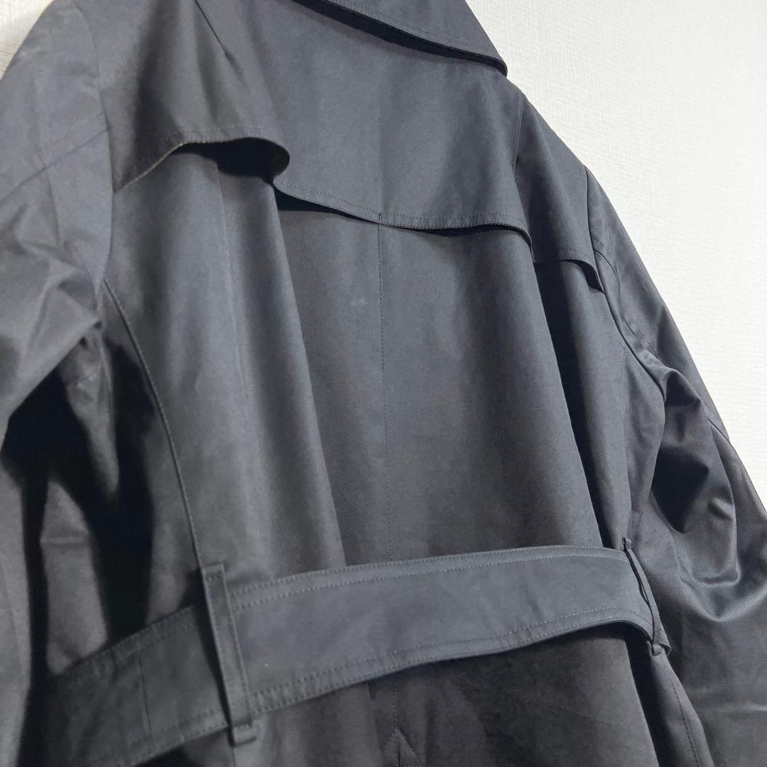 ヘルノ 22ss ダブルブレスト中綿トレンチコート DELON 裏地総柄 黒