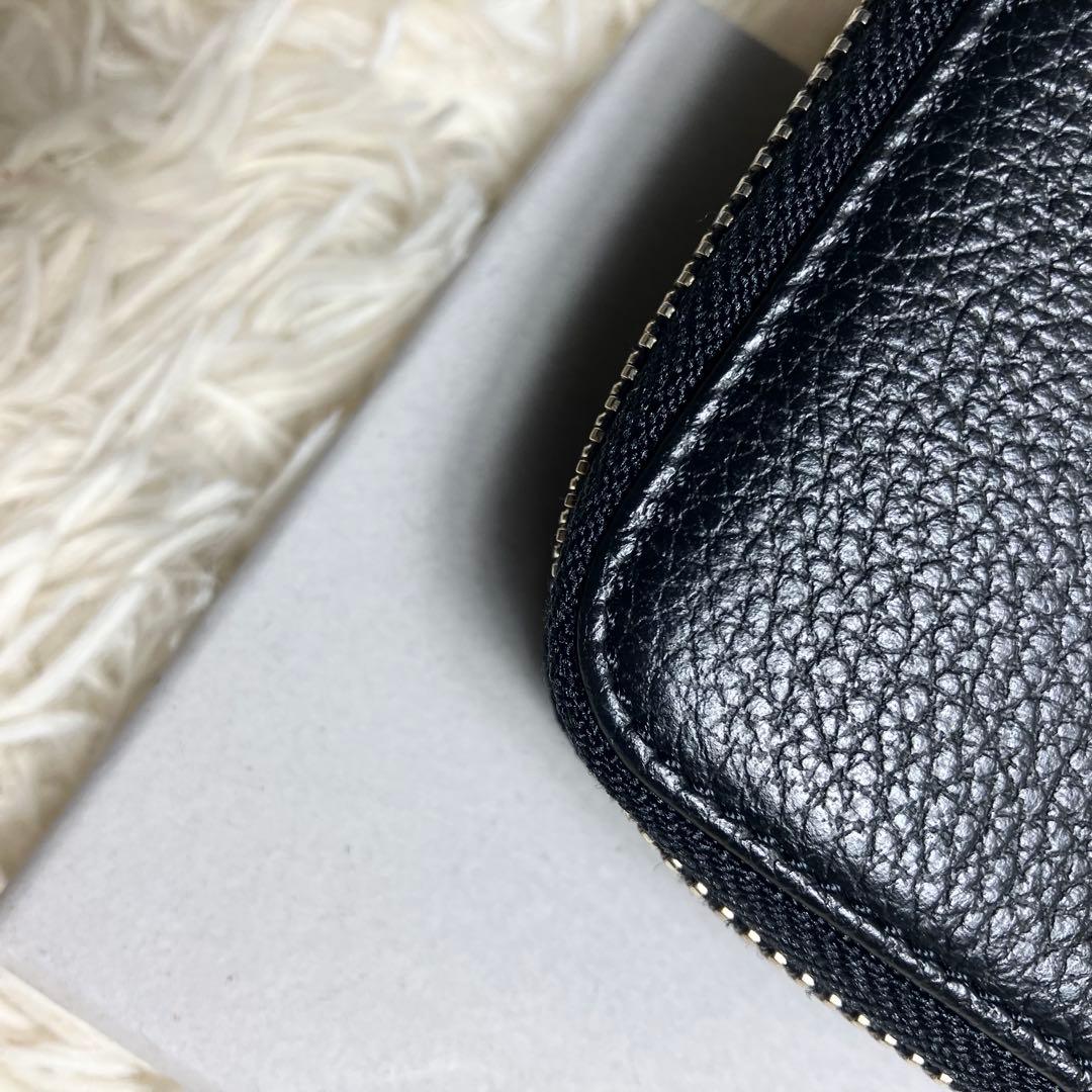 【美品】 ヴィヴィアン 折り財布 オーブ レザーブラック 箱付き