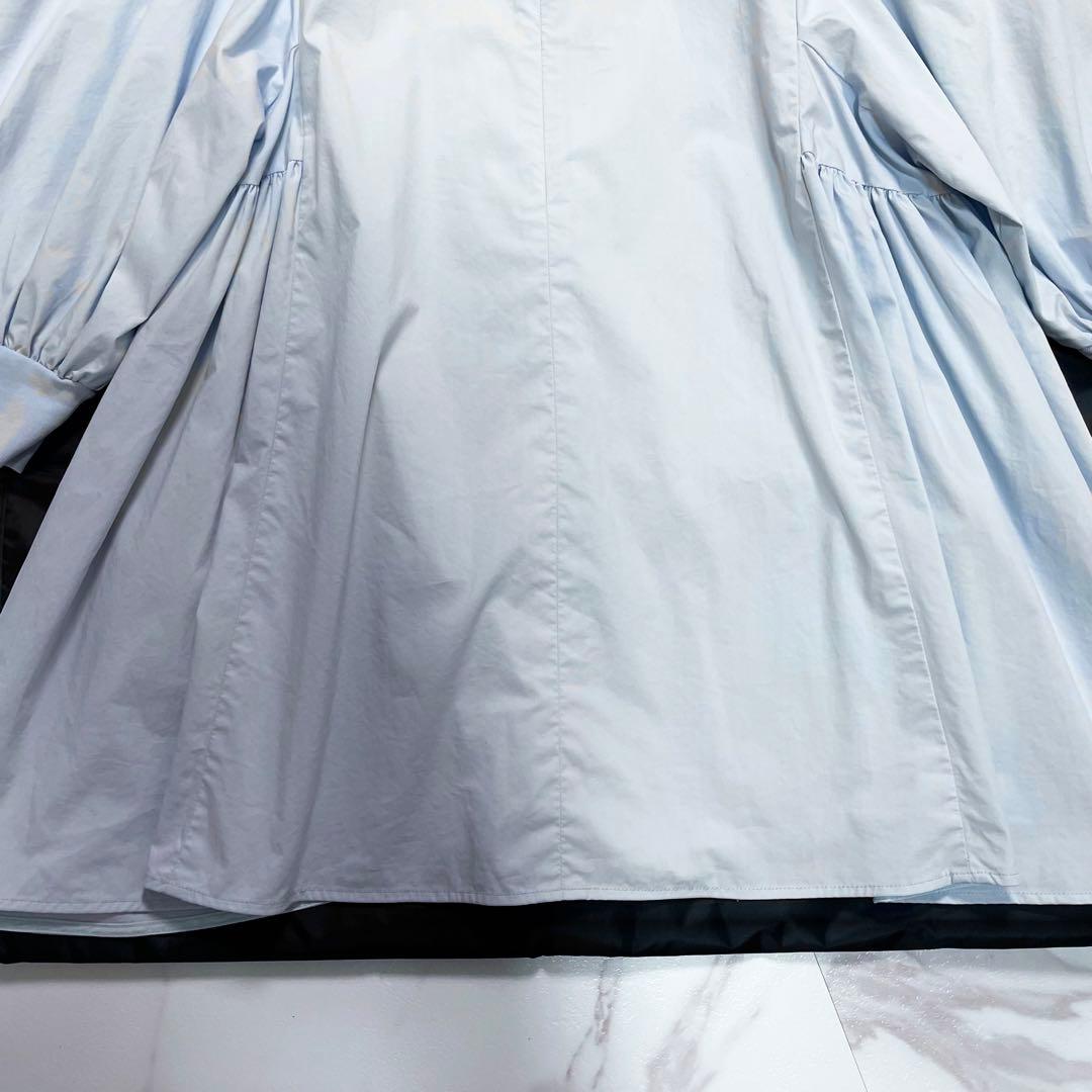 23SS✨yori サイドギャザーパフブラウス リボン パフスリーブ 近年モデル