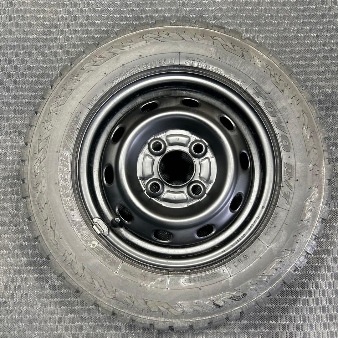 【極美品】TOYO製オフロードタイヤ22年製145/80R12 ホイール付