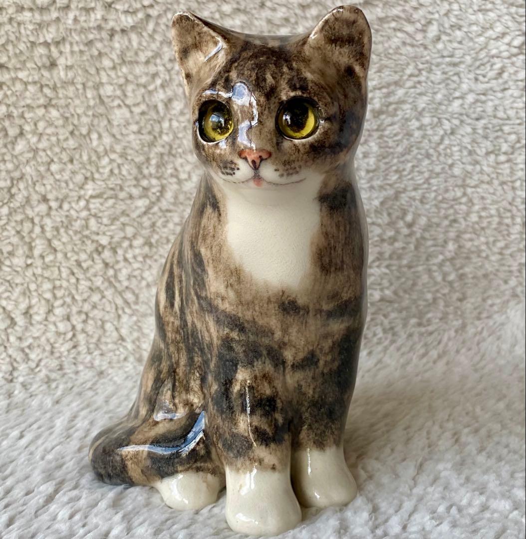 サイズ2　ウィンスタンレイキャット　ケンジントンキャット　キジトラ仔猫　貫入無し