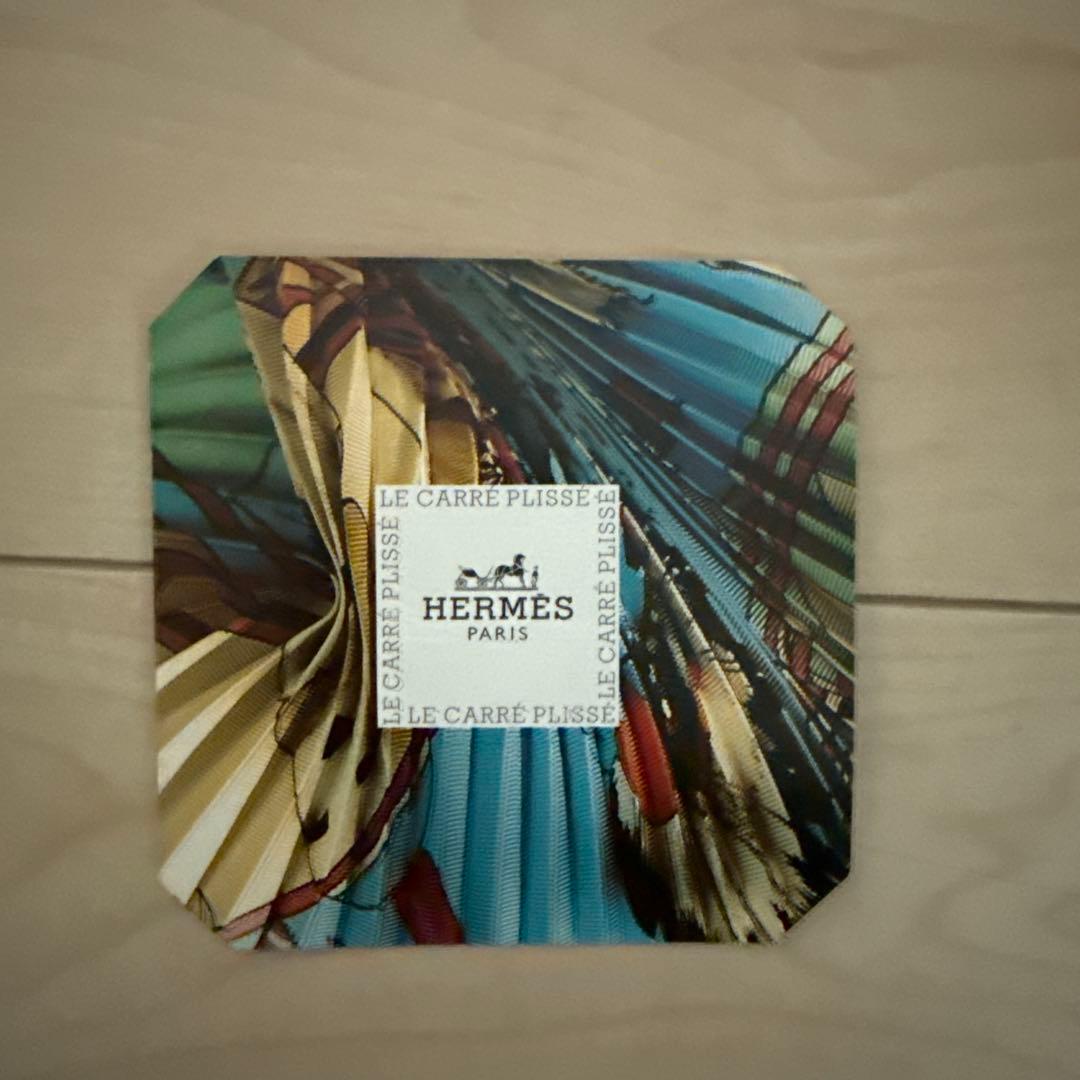 12月末まで値下げ！HERMES プリーツスカーフ　イエロー系