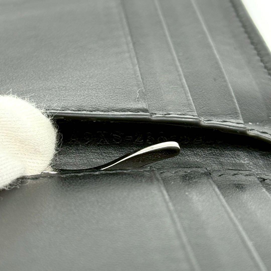 【美品】フェンディ ダイアゴナル マネークリップ ズッカ柄 PVC 黒 箱付き