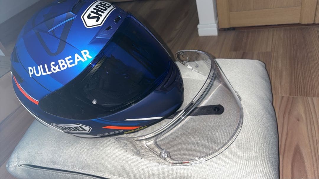 SHOEI フルフェイスヘルメット 青/白/オレンジ