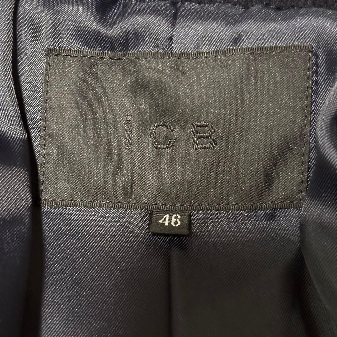 希少サイズ⭐︎iCB ウールチェスターコート　濃紺　46
