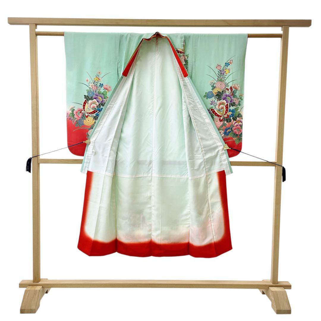 ◎mk-2164　七五三　女の子　着物　日本製　7歳　　12-12