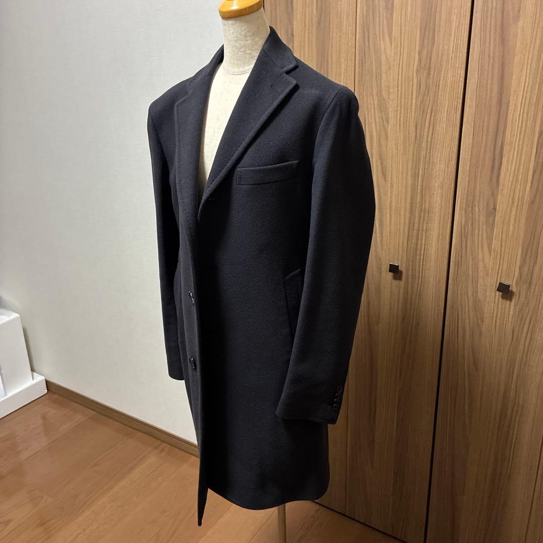 TAGLIATORE（タリアトーレ）美品タカシミヤ　ネイビー チェスターコート