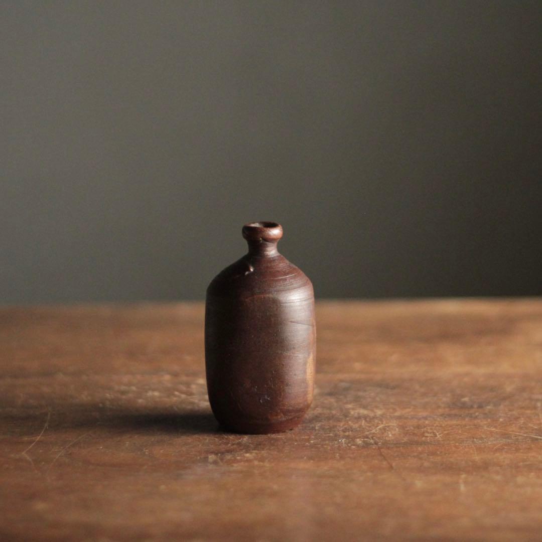 明治の備前のかわいいやつ 小徳利 備前焼 容量約100ml 古道具 アンティーク