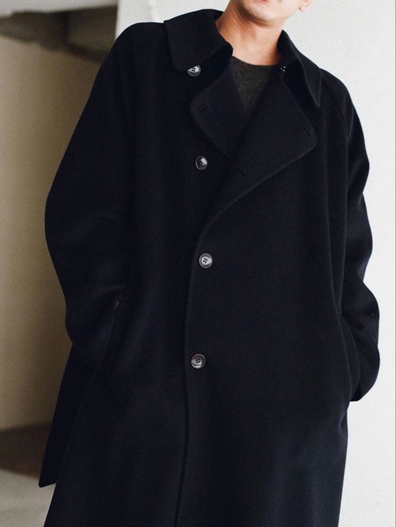 【新作・新品・未使用】LIDNM ロングコートウール ネイビー コート