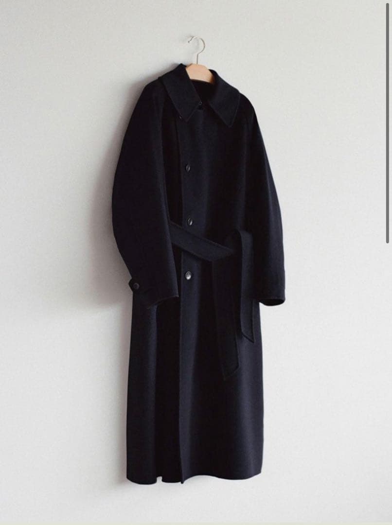 【新作・新品・未使用】LIDNM ロングコートウール ネイビー コート