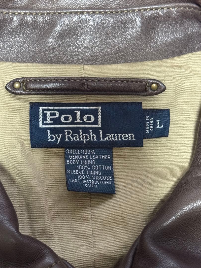 ラルフローレン　レザージャケット　こげ茶　Lサイズ ブラウン