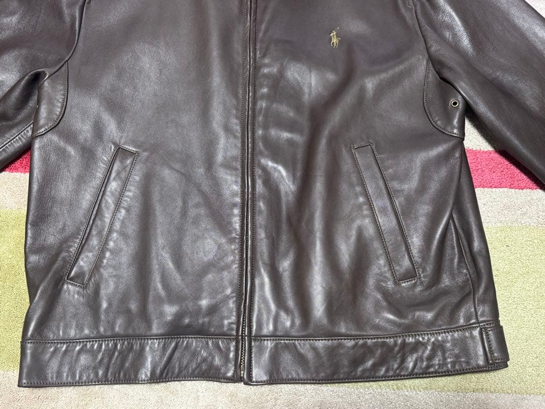 ラルフローレン　レザージャケット　こげ茶　Lサイズ ブラウン