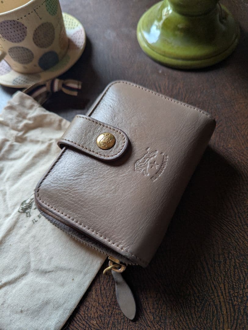 イルビゾンテ ラウンドジップウォレット トルトラグレー 男女兼用