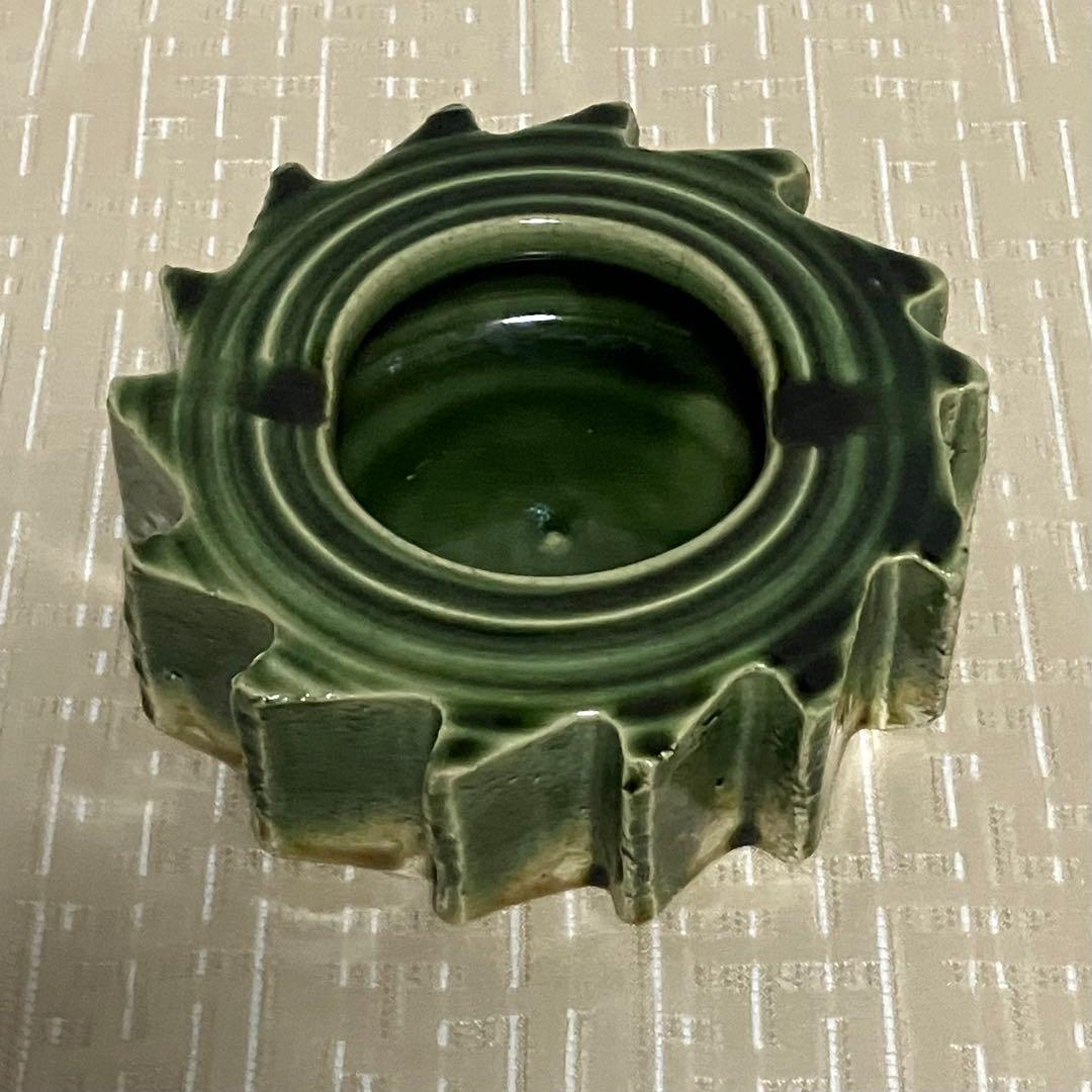 織部焼　灰皿　置物　歯車　非売品