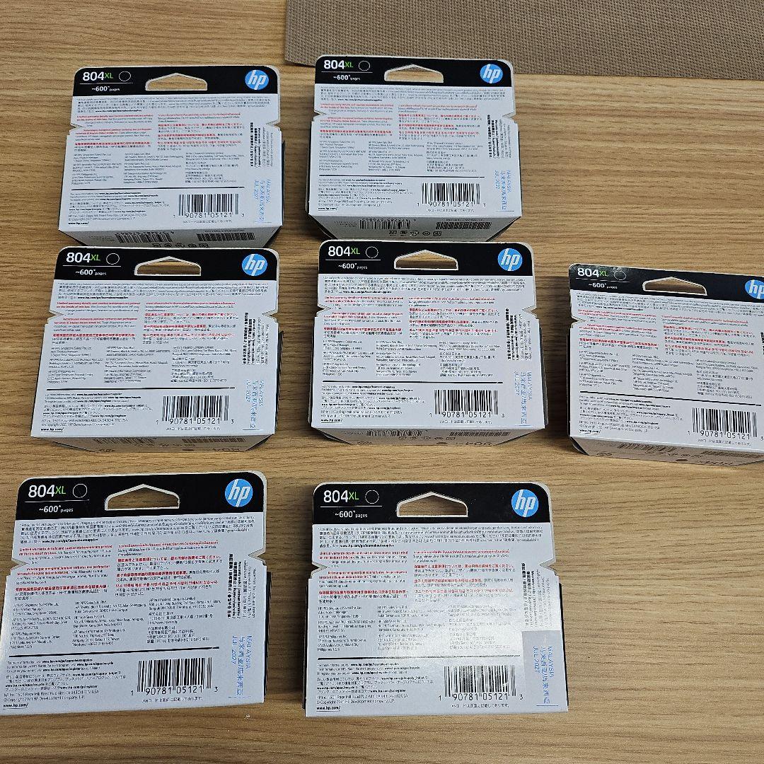 HP 純正 インクカートリッジ HP 804XL 黒 T6N12AA　7点セット