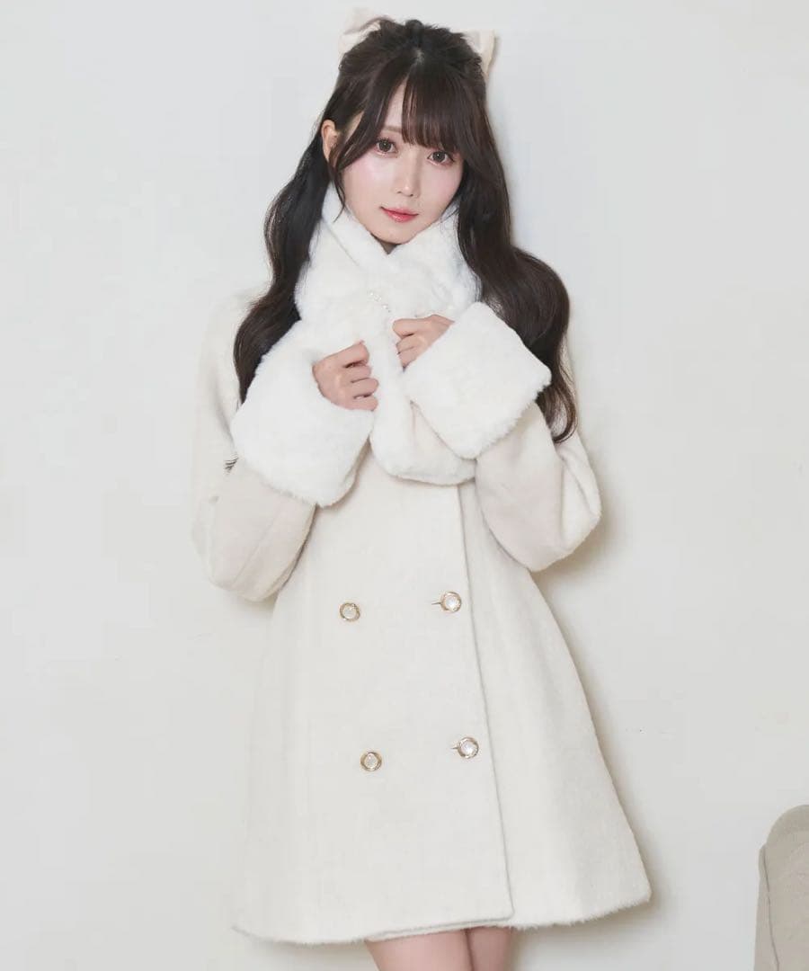 Rosé Muse tippet muffler set coat 白 M