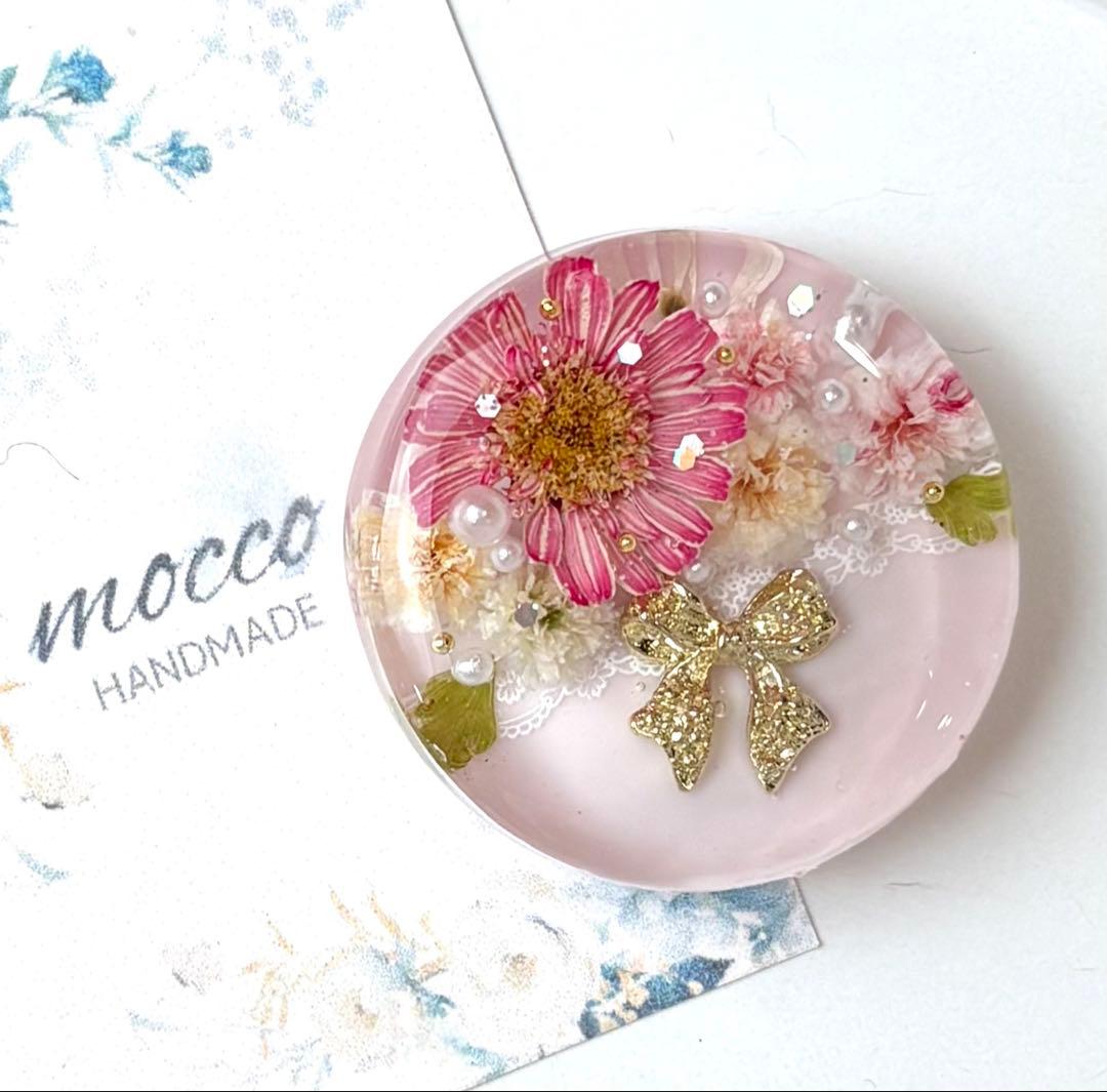 レジンヘアゴム ポニーフック　ドライフラワー　No.326