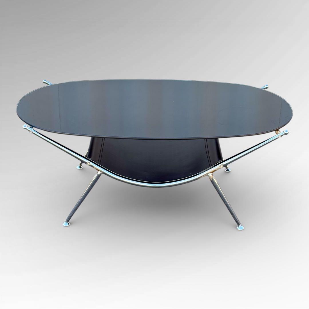 【週末セール】ガラステーブル ミッドセンチュリー レトロ スペースエイジ