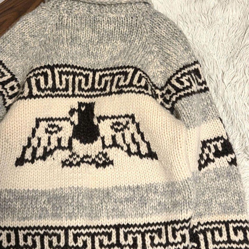 kanata カナタ カウチンニット カーディガン フルジップ イーグル　XL