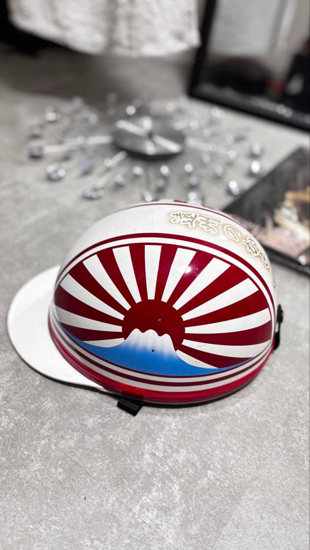 三つボタン　日章旗コルク半【美品】