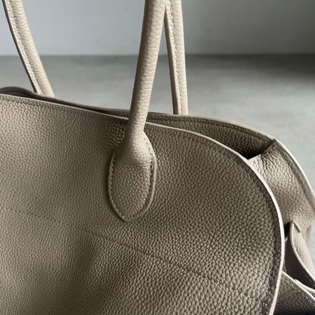 【JISTORY】未使用品 ジストリー シボ革 サイドベルトボストン グレージュ