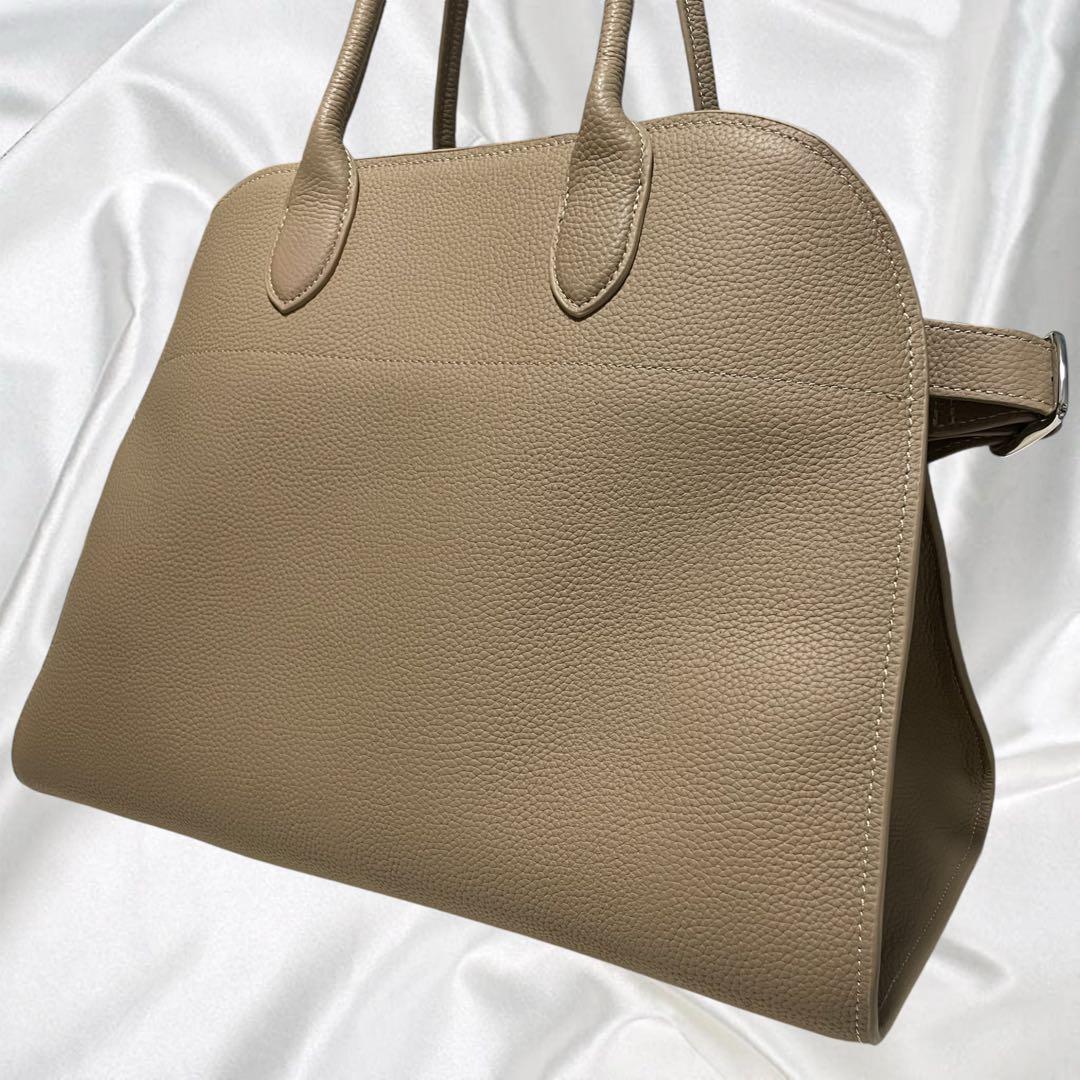 【JISTORY】未使用品 ジストリー シボ革 サイドベルトボストン グレージュ