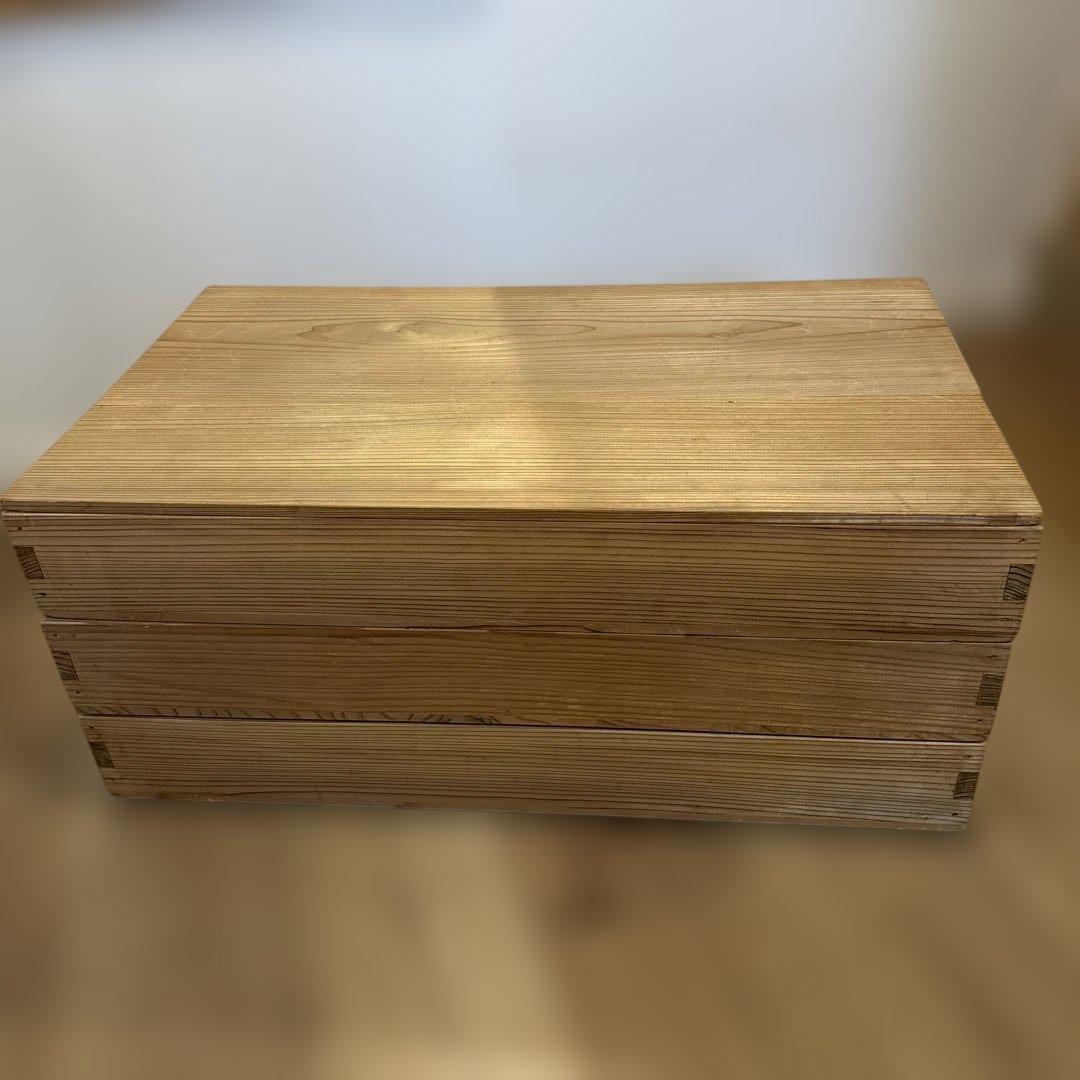 木製 もろぶた３段（大)　もろぶた　ばんじゅう　まつぶた　餅箱　正月準備道具