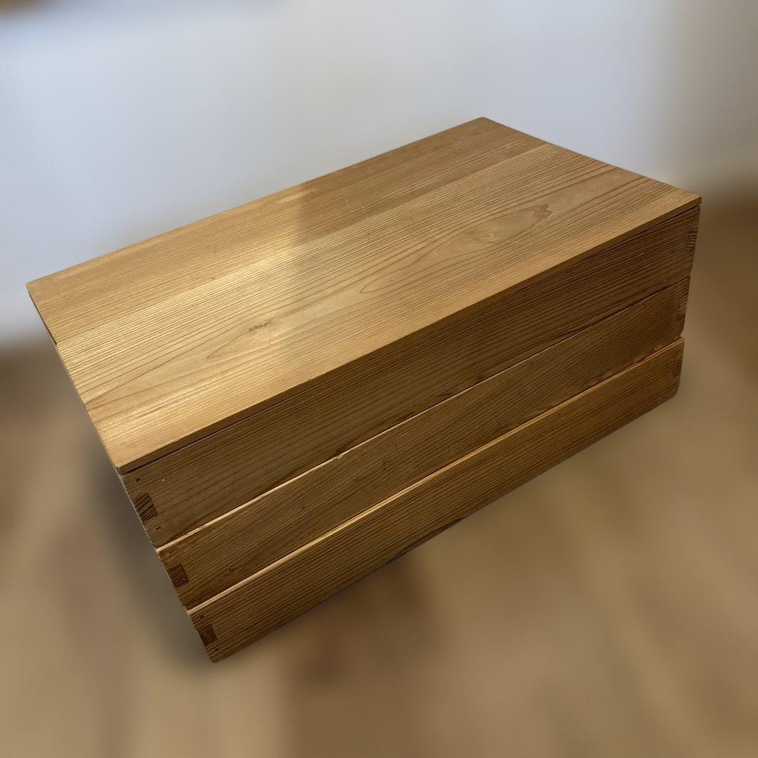 木製 もろぶた３段（大)　もろぶた　ばんじゅう　まつぶた　餅箱　正月準備道具