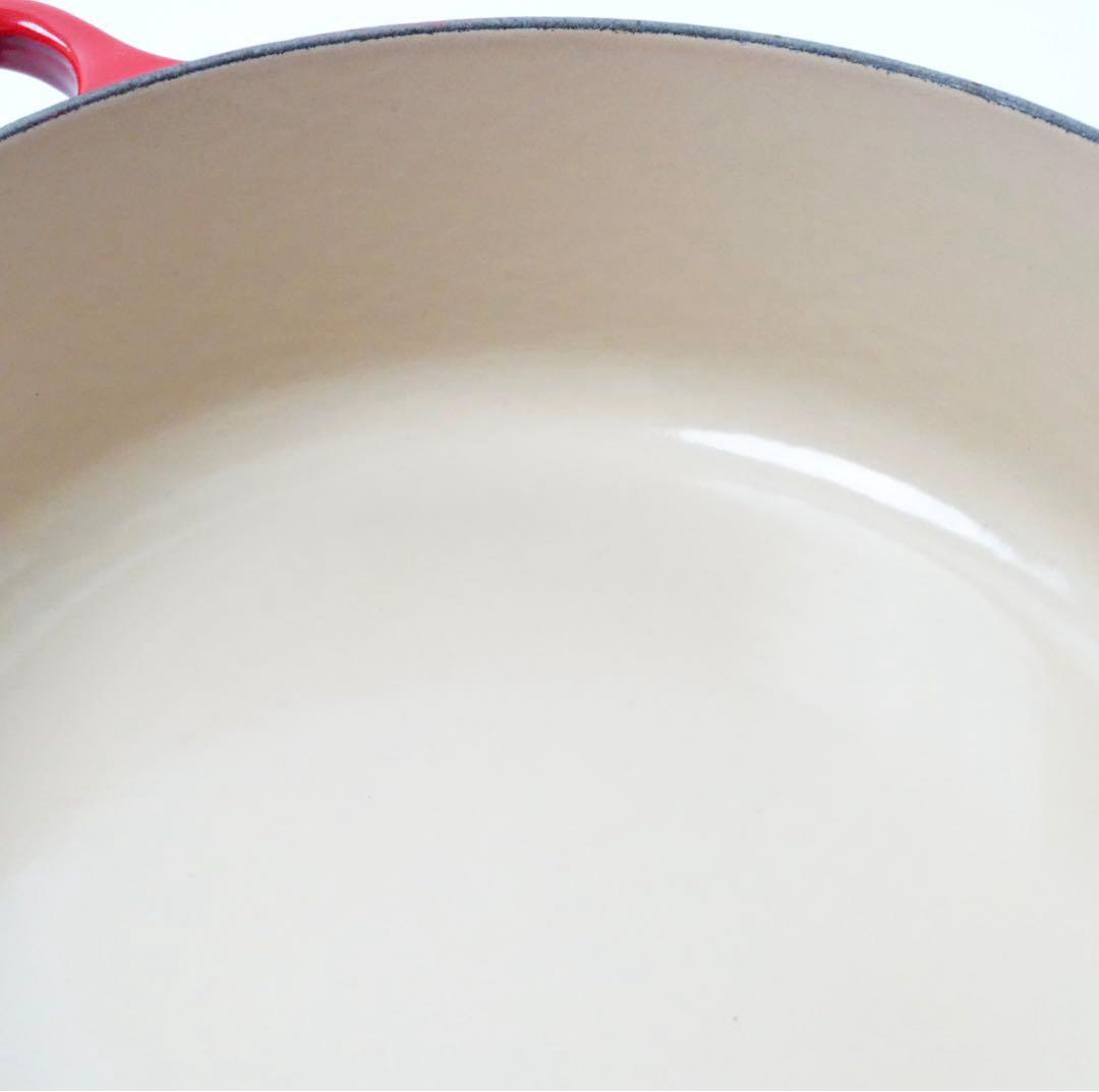 【美品】LE CREUSET　ココット ジャポネーズ チェリーレッド　24cm