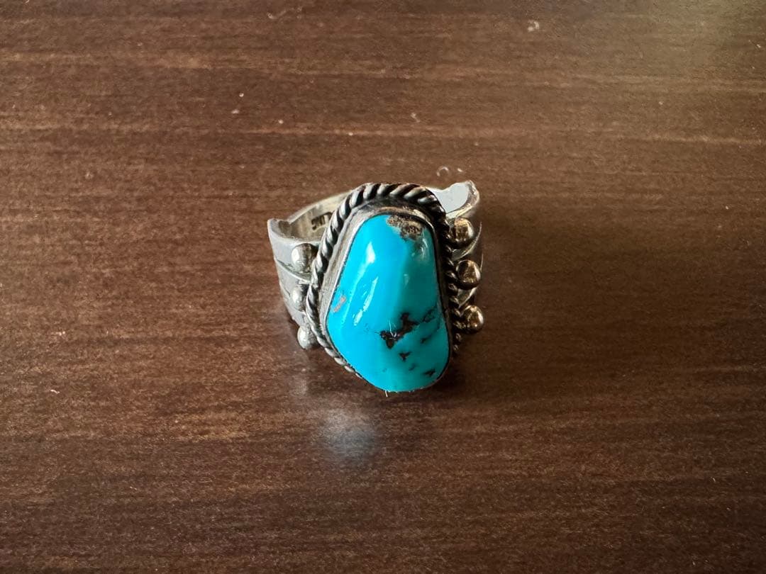 ナバホ Donovan Cadman イサカピーク ターコイズ リング
